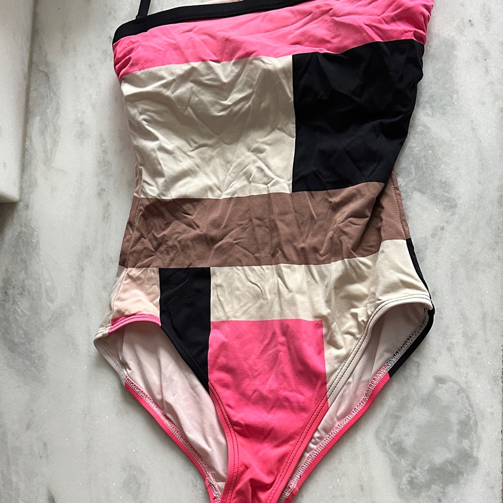Kate Spade Colorblock One-Piece Swimsuit